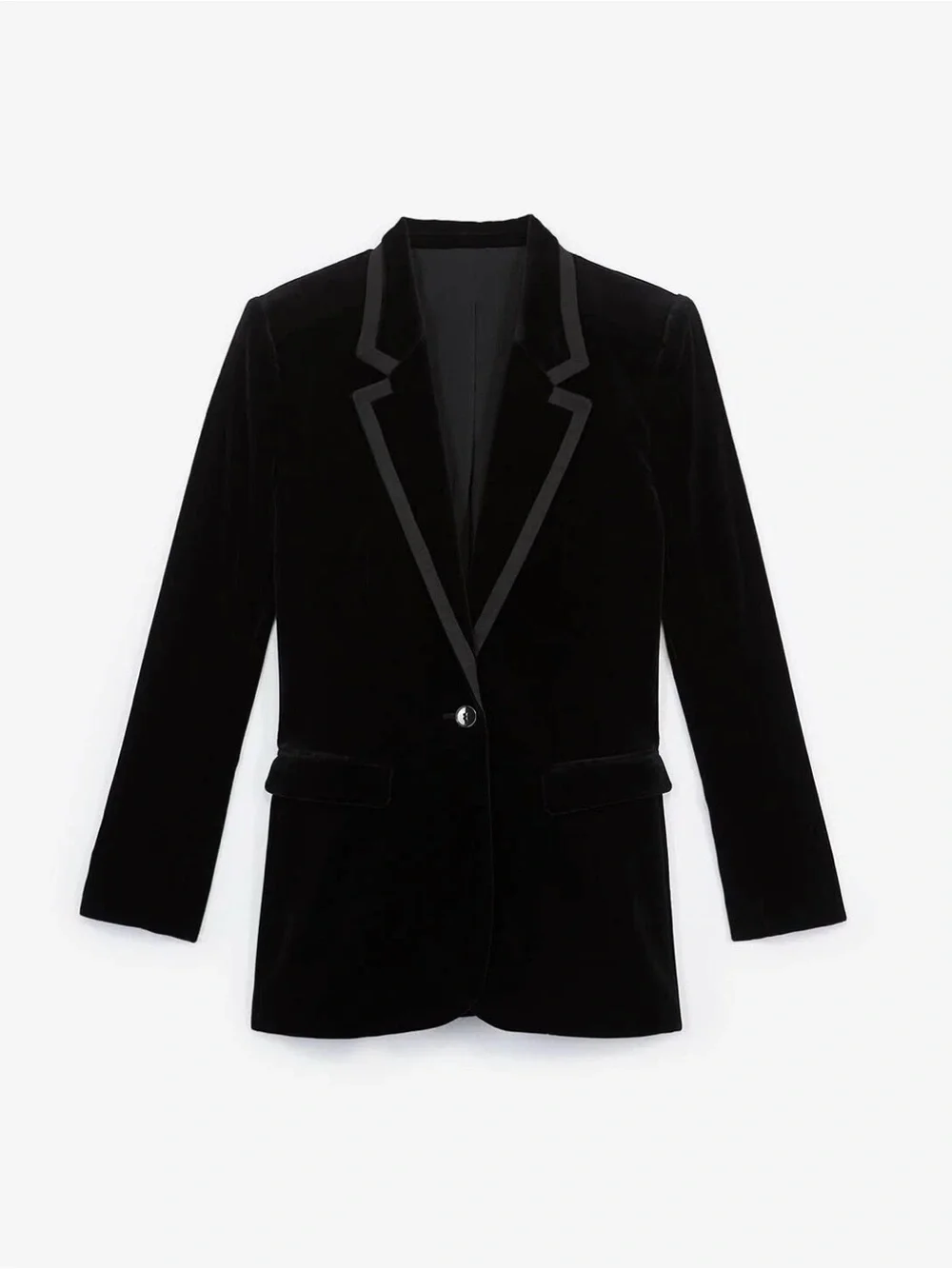 The Kooples Paris Stretch Velvet Blazer